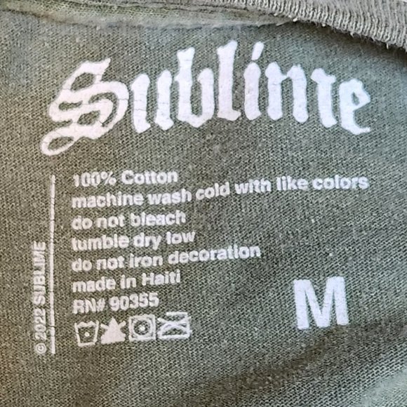 URBAN OUTFITTERS Sublime Women's Green Graphic T-Shirt - Medium - Picture 5 of 5